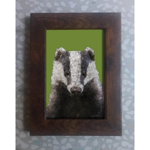 Badger framed print 6x4