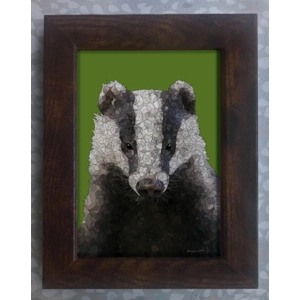 Badger framed print 7x5