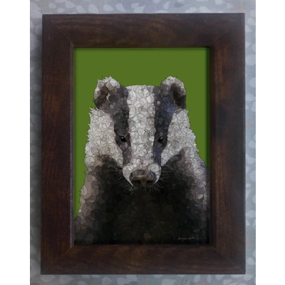 Badger framed print 7x5