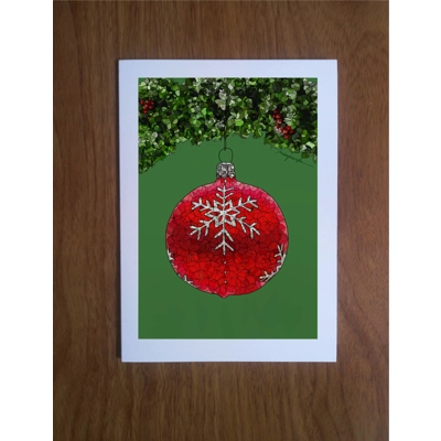 Bauble greetings card