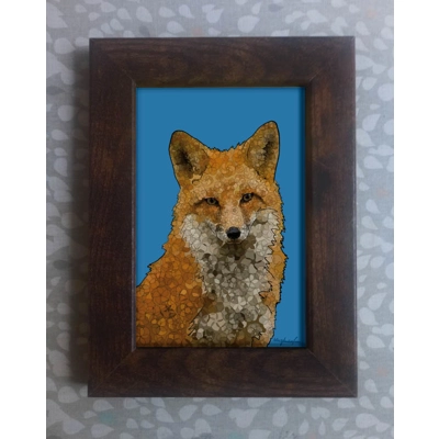 Blue Fox framed print 6x4