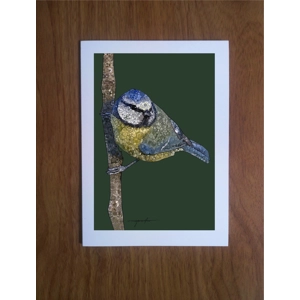Blue tit greetings card