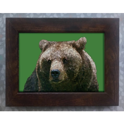 Brown bear framed print 7x5