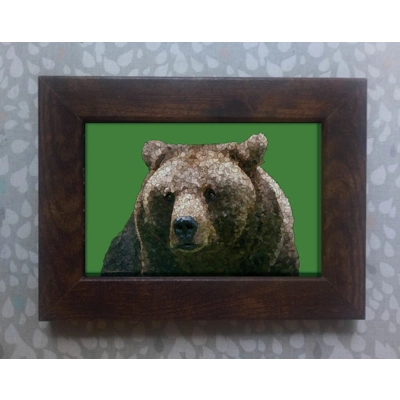 Brown bear framed print 6x4