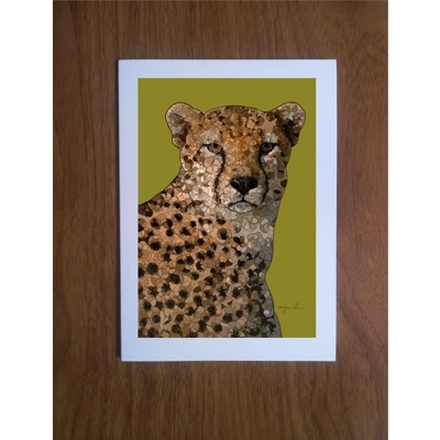 Cheetah greetings card