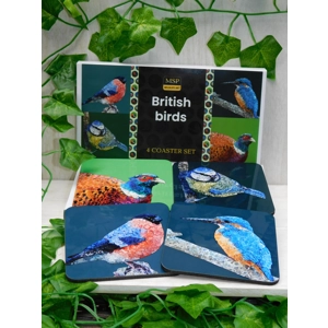 British birds coaster set