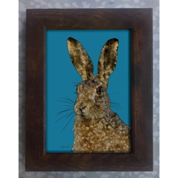 Hare framed print 7x5