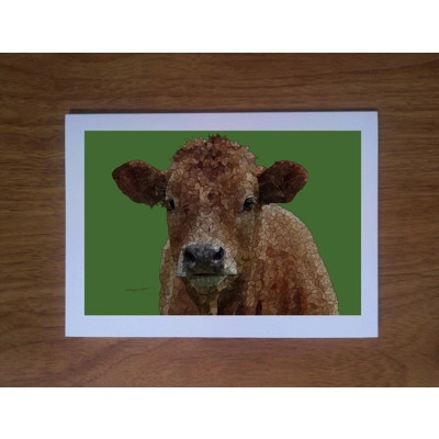 Jersey cow greetings card