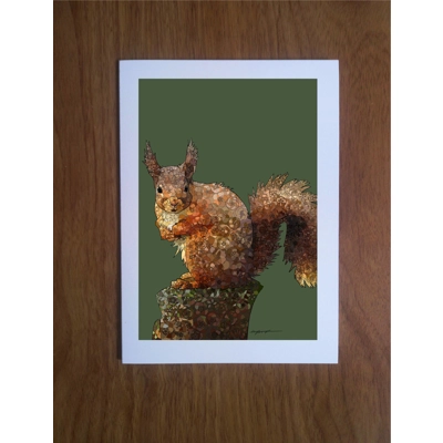Red Squirrel greetings card