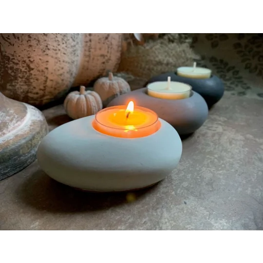 Pebble Tea Light Holder