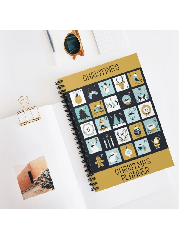 A5 PERONALISED CHRISTMAS PLANNER NOTEBOOK