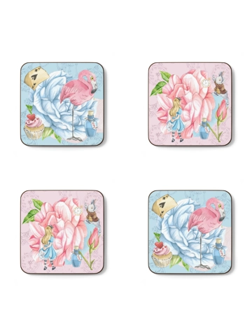 ALICE IN WONDERLAND COASTERS - SET OF 4