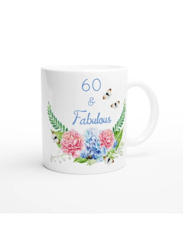 MILESTONE BIRTHDAY PERSONALISED FLORAL MUG