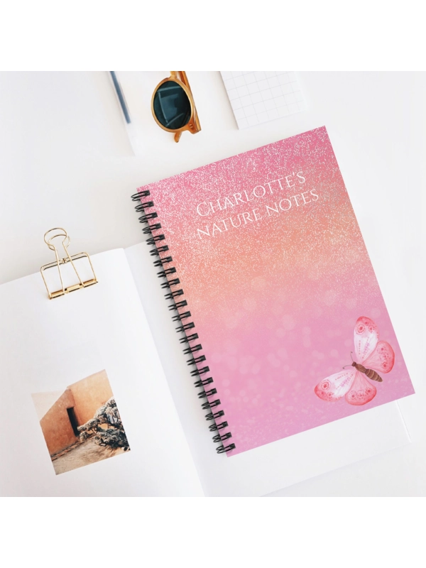 A5 BUTTERFLY CUSTOM TITLE NOTEBOOK