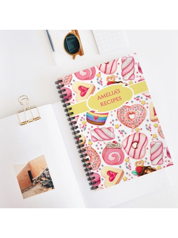 A5 PERSONALISED COOKIES AND CUPCAKES RECIPES NOTEBOOK