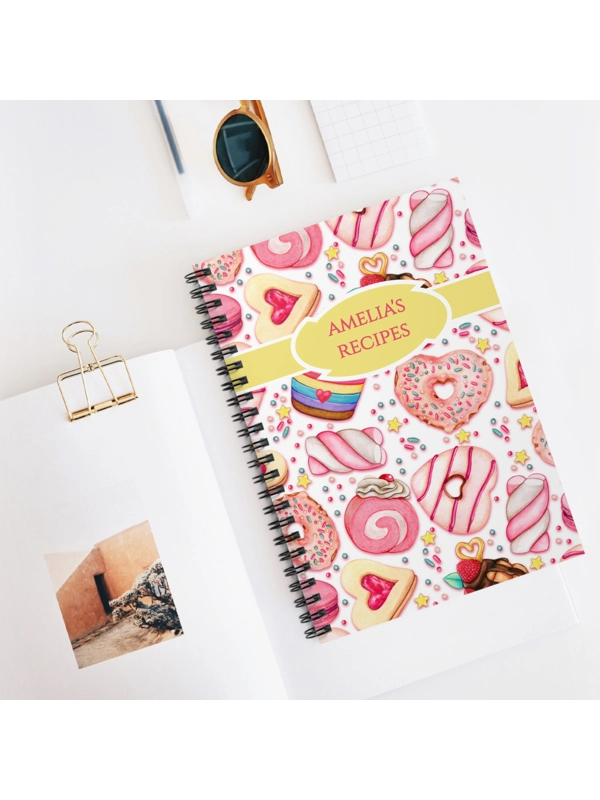 A5 PERSONALISED COOKIES AND CUPCAKES RECIPES NOTEBOOK