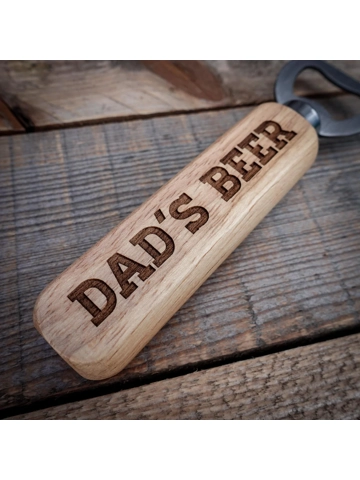 WOODEN BOTTLE OPENER - Dad's Beer