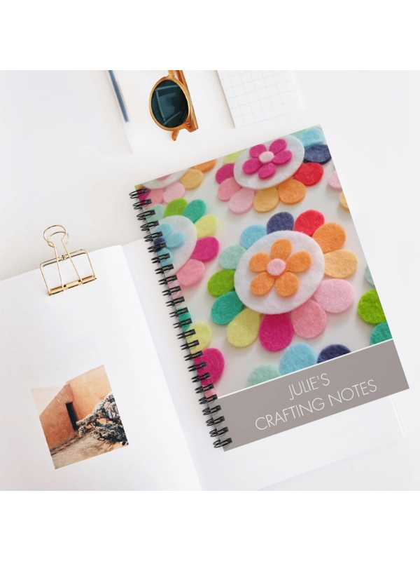 A5 PERSONALISED SEWING NOTEBOOK, ANY NAME AND TITLE