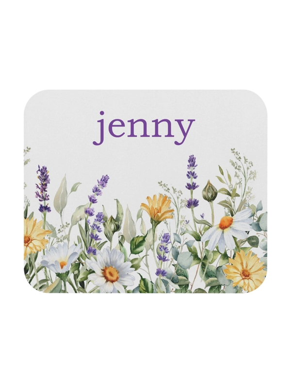 PERSONALISED FLORAL MOUSE MAT