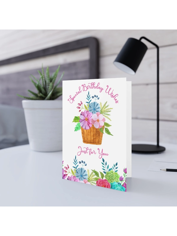 FLORAL BIRTHDAY CARD 7x5" - Summer Garden