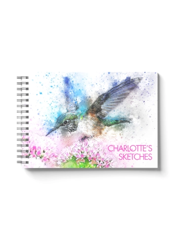 A5 PERSONALISED HUMMINGBIRD SKETCHBOOK