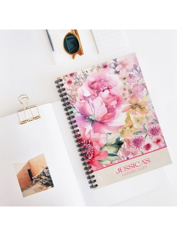 A5 FLORAL WATERCOLOUR PERSONALISED NOTEBOOK