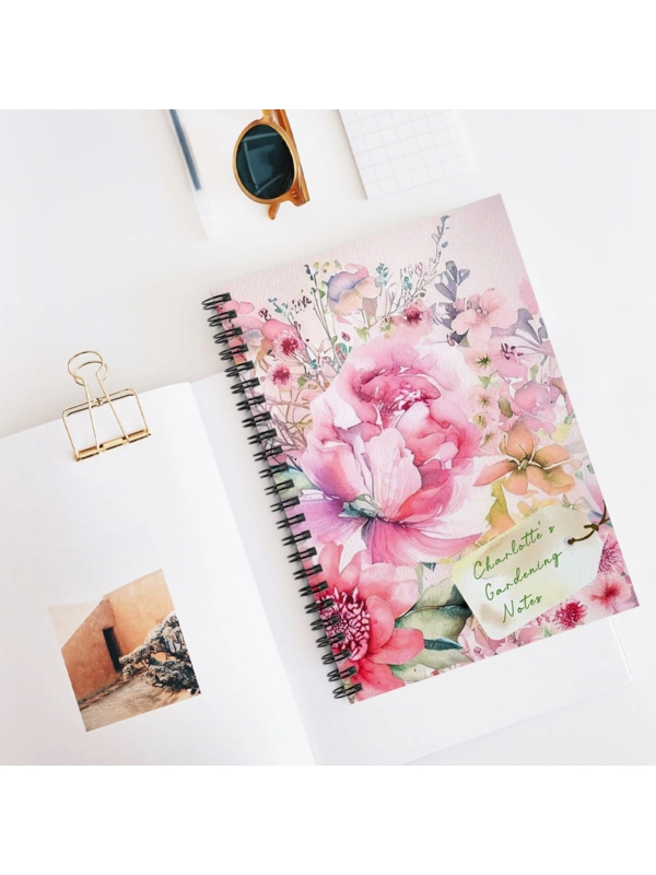 A5 FLORAL GARDENING PERSONALISED NOTEBOOK