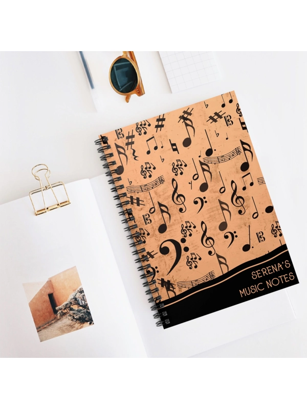 A5 PERSONALISED MUSIC NOTEBOOK