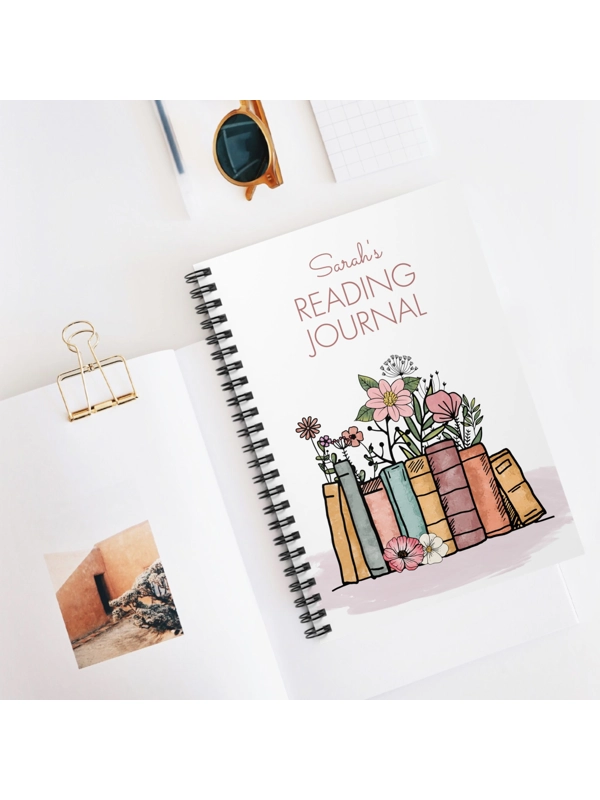 A5 PERSONALISED READING JOURNAL NOTEBOOK