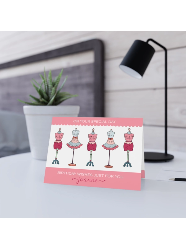 A5 PERSONALISED BIRTHDAY CARD - Happy Sewing Days