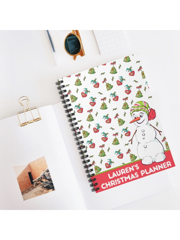 A5 SNOWMAN PERSONALISED CHRISTMAS PLANNER