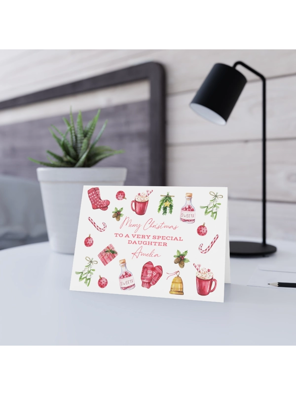 A5 CHRISTMAS CARD PERSONALISED - Christmas Delights