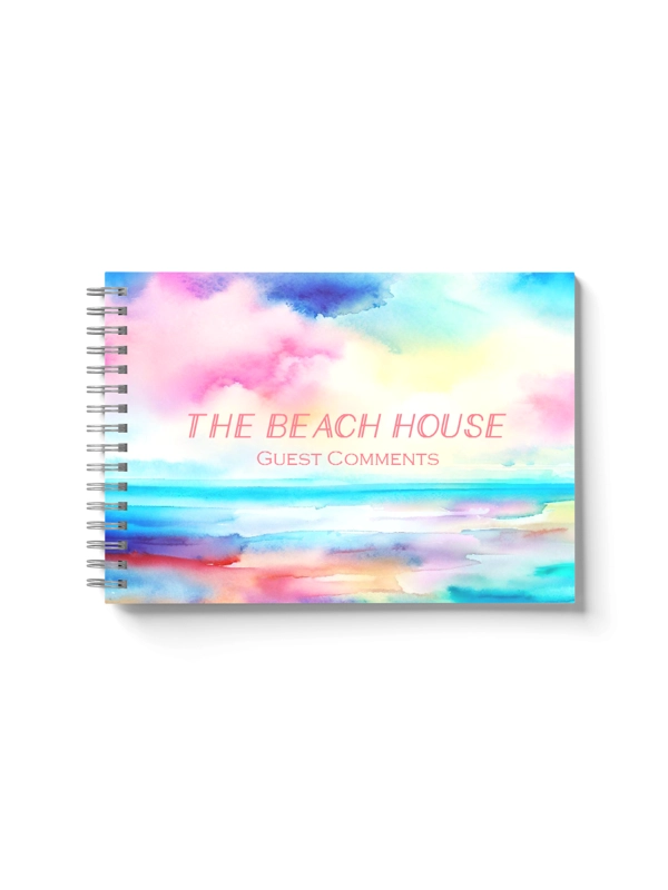 A5 GUEST BOOK ABSTRACT SEASCAPE NOTEBOOK