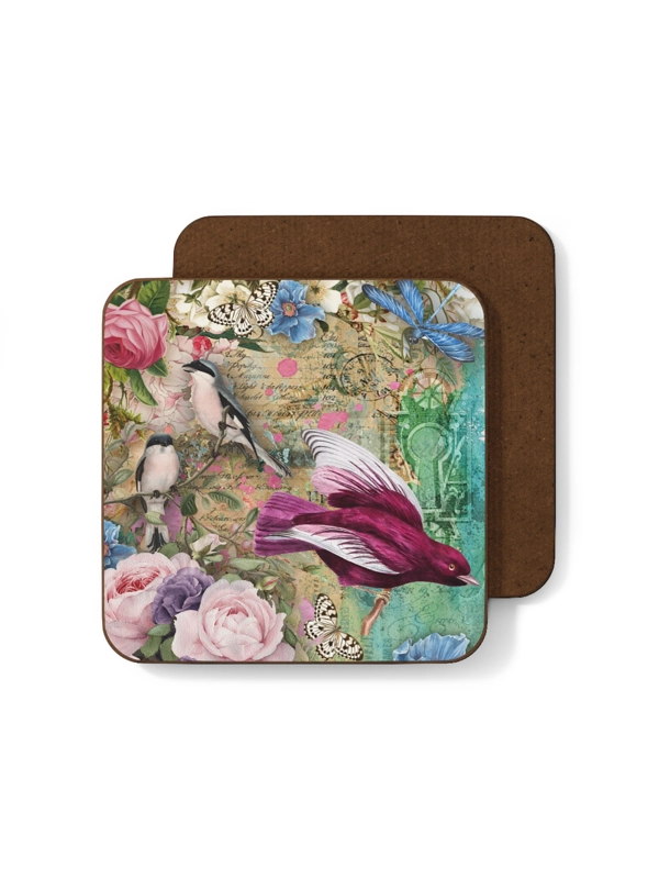 VINTAGE STYLE FLORA AND FAUNA COASTER