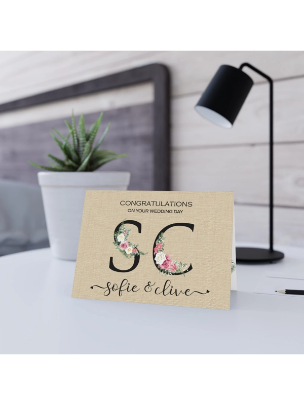 A5 PERSONALISED WEDDING CARD - Newlyweds