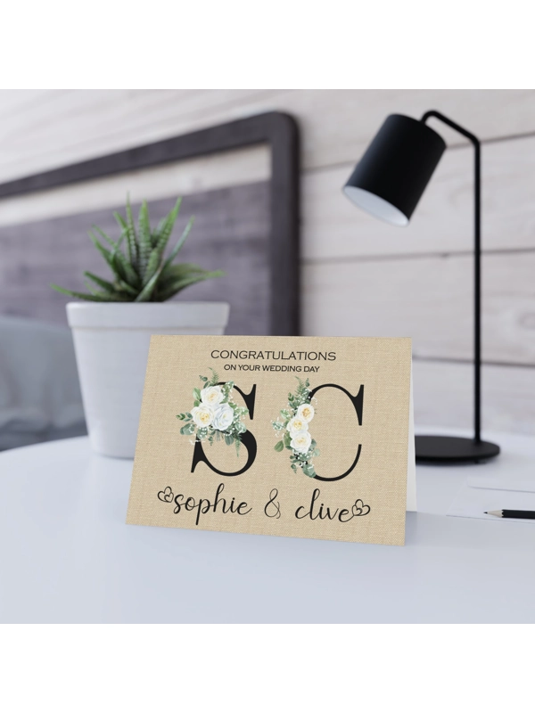 A5 PERSONALISED WEDDING CARD - Newlyweds