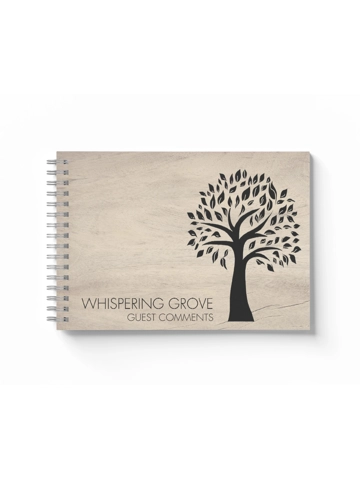 A5 TREE SILHOUETTE GUEST BOOK