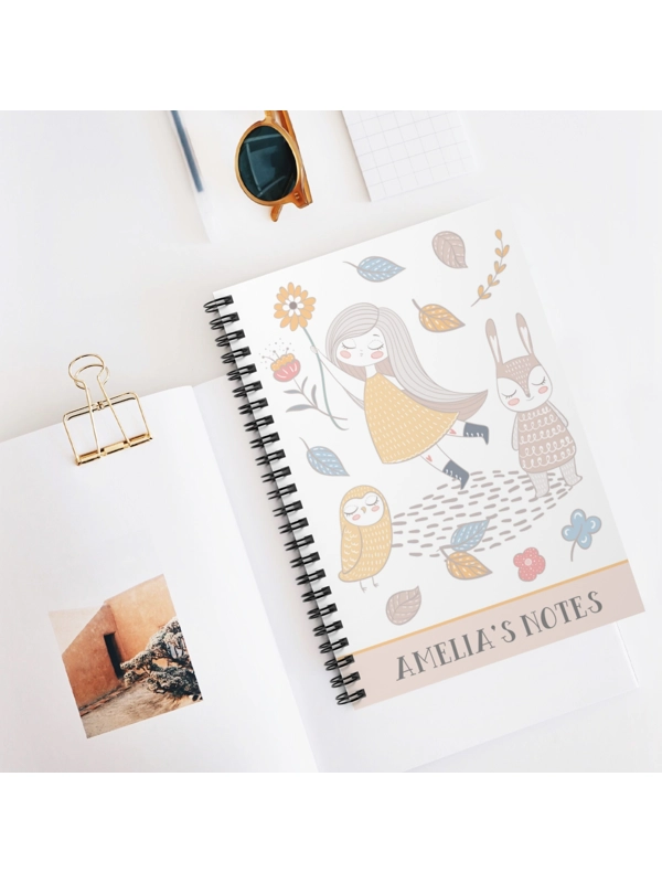 A5 WOODLAND FRIENDS PERSONALISED CHILDREN'S NOTEBOOK