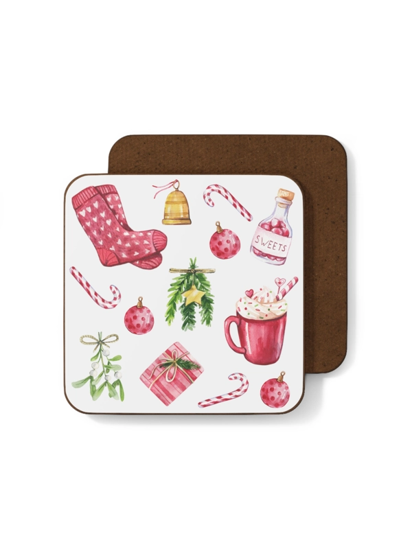 CANDY CANE CHRISTMAS COASTER