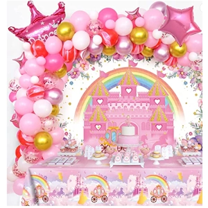 95Pcs Princess Party Decorations - Pink Birthday Party Supplies for Girls 95Pcs Princess Party Decorations - Pink Birthday Party Supplies for Girls