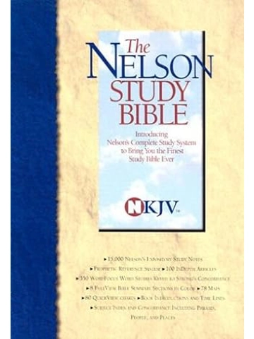 The Nelson NKJV Study Bible  Leather Bound – By Thomas Nelson Publishers (Author)