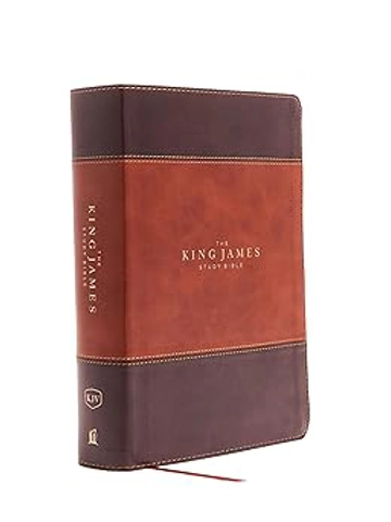 The King James Study Bible, Leathersoft, Brown, Red Letter, Full-Color Edition: Holy Bible, Kin