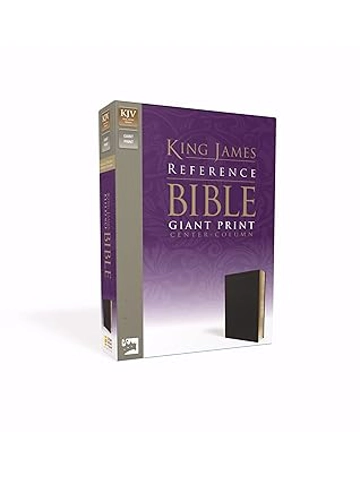 KJV, Reference Bible, Giant Print, Personal Size, Bonded Leather, Black, Red Letter Edition Bonded L