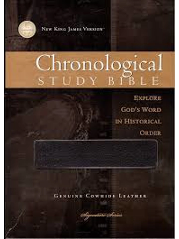 Thomas Nelson Publishers The Chronological Study Bible: New King James Version, Black Genuine Cowhid