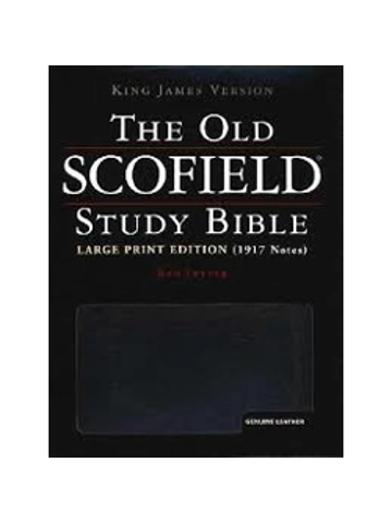 THE OLD SCOFIELD REFERENCE BIBLE KJV: Extra Large Edition(1917 Notes), Genuine Leather Black, Red-le