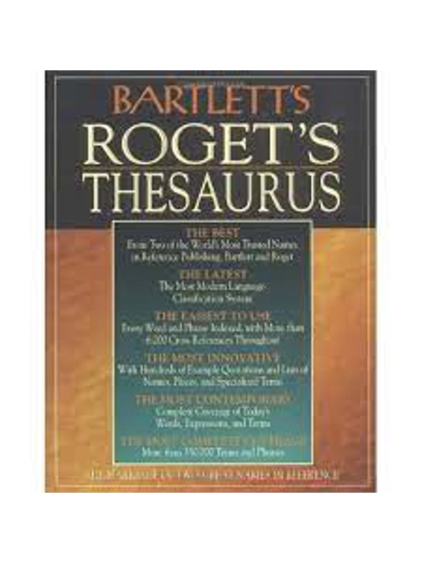 Roget's Thesaurus By John Bartlett, Peter Mark Roget