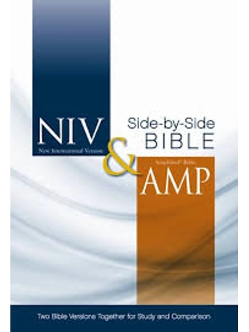 NIV, Amplified, Parallel Bible, Hardcover: Two Bible Versions Together for Study and Comparison Hard