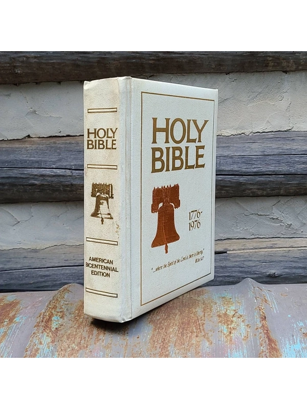 Vintage Large White Holy Bible 1776-1976