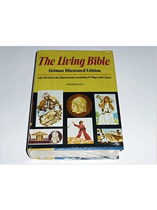 The Living Bible: Holman Illustrated Edition Hardcover – Large Print