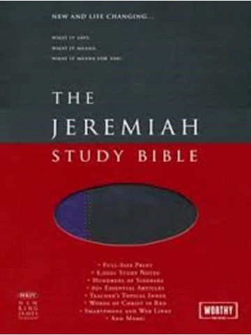 David Jeremiah Study Bible-NKJV  Deluxe Leather - By: Dr. David Jeremiah Wo Color:, Gray & Purple